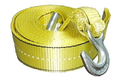 Tow Strap 2" x 30' Reflective Webbing  12,000 lbs B.S and 4,000 lbs W.L.L 1-Pack - Image 1 of 4