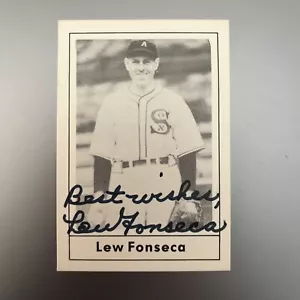 LEW FONSECA 1978 GRANDSLAM SIGNIERTE AUTO-BASEBALLKARTE - Bild 1 von 1