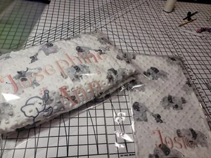 Monogram/Personalized Elephant Baby Blanket-Girl - Picture 1 of 4