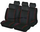 For JEEP Compass - Luxury BLACK & RED Trim Car Seat Covers Protectors - Full Set