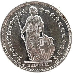  Switzerland 1/2 Franc 1952 B Bern  Silver Coin KM#23.  - Picture 1 of 6