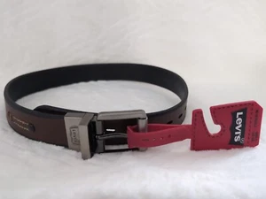 Small 22-24 Levi's Brown Black Reversible Belt New - Picture 1 of 6