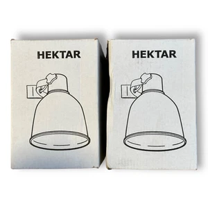 Ikea HEKTAR Dark Gray Lamp Wall Clamp Spotlight Metal SET of 2 NEW - Picture 1 of 8