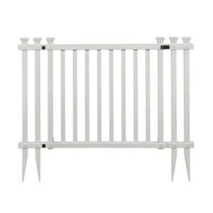 Zippity Outdoor Products Vinyl Fence Gate White UV Protected 4.3 ft. W x 3 ft. H - Picture 1 of 7