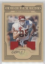 2008 Donruss Threads Pro Gridiron Kings Materials Prime /50 Tony Gonzalez HOF