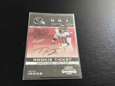 2007 Playoff Contenders #137 David Irons AU/198* RC Atlanta Falcons - Image 1 of 2