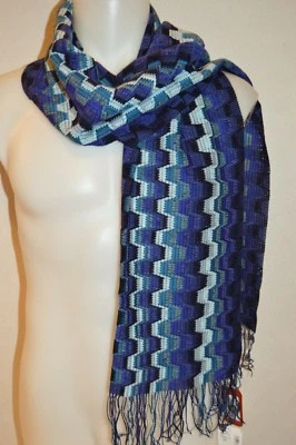 Bufanda de diseño de mezcla de lana para hombre Missoni NUEVA talla 18 in x 72 in Hecha en ITALIA Foto 1 de 4