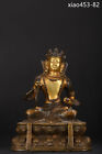 Tibet Old China Antique Pure Copper Mud Gilding Vajra Hammer Bodhisattva Statues