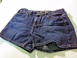 TH Damen Junior blau Denim Boyfriend Shorts Größe 12 Taille 33" - Bild 1 von 6