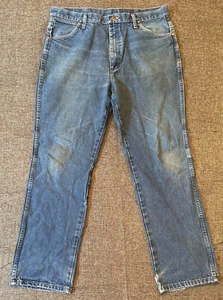 Wrangler Jeans Mens Blue Denim Western Pants Slim Fit 936PWD - Picture 1 of 10