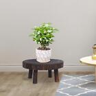 Mini Wooden Stool Plant Display Stand 7.8x3.5 Inch Round Plant Pot Riser