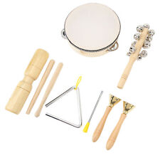 5Pcs Set Percussion Instrument Toys Beechwood Stainless Steel Educational Mu TTU
