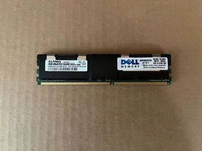 ELPIDA 8GB 4RX4 PC2 5300F-555 SERVER MEMORY EBE82FF4A1RQ-6E-E I4-5(3) - Image 1 of 4