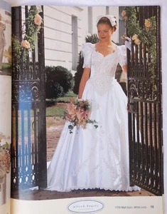 Hochzeitskleid Gr. 36 weiß Alfred Angelo traumhaftes Brautkleid mit Perlen - Bild 1 von 7