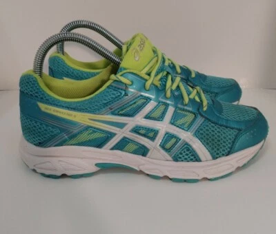 Tênis de corrida ASICS Gel-Contend 4 GS, aquário/branco/amarelo tamanho 5 - Imagem 1 de 4