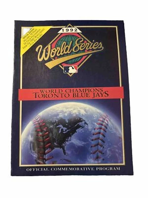 1992 MLB World Series Official Commemorative Program - Toronto Blue Jays Champs - Image 1 of 4