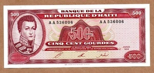 500 Gourdes 1993 HAITI ** A A ** UNC GEM ** 264 Light tonning Strong embossing - Picture 1 of 2