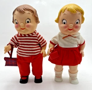 NIB 1972 Campell's Soup Kids 10 inch Boy & Girl Dolls, Vintage 1970s Advertising - Picture 1 of 13