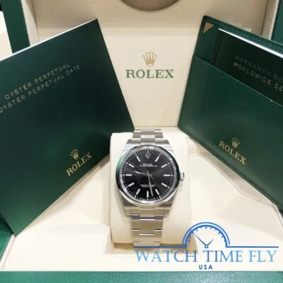 Rolex 124200 Oyster Perpetual 34 Watch Domed Bezel Black Index Dial Oyster Brace - Image 1 of 4