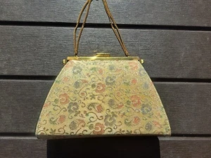 Vintage Edwards Bag Silk/Velvet/Satin Baguette Clasp Purse 1950's - Picture 1 of 14