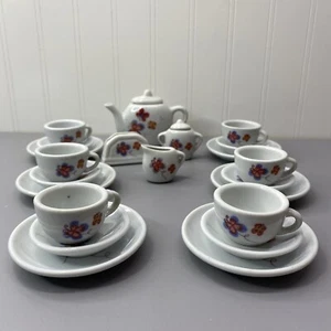 VINTAGE Frenzy Toys Children’s Miniature Play Tea Set Butterfly Service For 6 - Picture 1 of 23