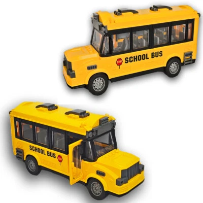 Kids Pretend Toy Remote Control School Bus Vehicle Model Toy Car With Light Gift - Image 1 of 4