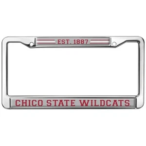 Cal State Chico School Logo Full Size Standard License Plate Metal Frame - Imagen 1 de 7