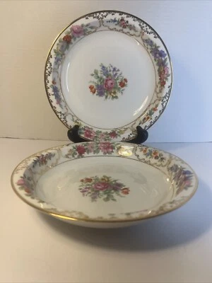 Rosenthal The Dresden Aida Bavaria Cereal Bowls (Juego de 2) 8" Floral B11 Foto 1 de 4