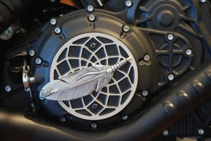 Indian Scout Derby cover Dream Catcher  in contrast cut aluminum cover. DCDC-1 - Picture 1 of 4