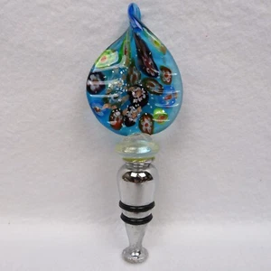 Art Studio Millefiori Glass Wine Bottle Decanter Stopper - Picture 1 of 7