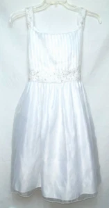 American Princess Girls Beaded/Sequin Party Dress Size 20.5 (US XL) White B*O - Picture 1 of 8
