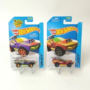 (2) HW HOT WHEELS 2014 HW CITY #55/250 STING ROD II HOTWHEELS PURPLE & RED (A2) - Picture 1 of 2