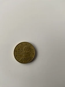50 Cent Münze Griechenland 2002 mit F-Prägung im Stern - Bild 1 von 4
