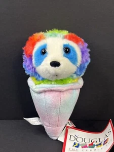 NWT Douglas Cuddle Toys Rainbow Sloth Snow Cone Plush Stuffed Animal - Afbeelding 1 van 8