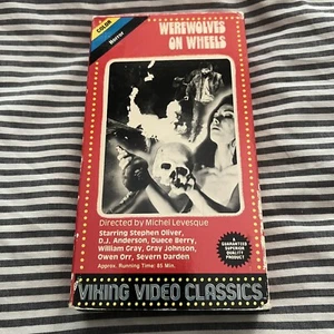 Werewolves on Wheels 1971 VHS Horror Biker Gang Viking Video Classics Tested - Picture 1 of 5