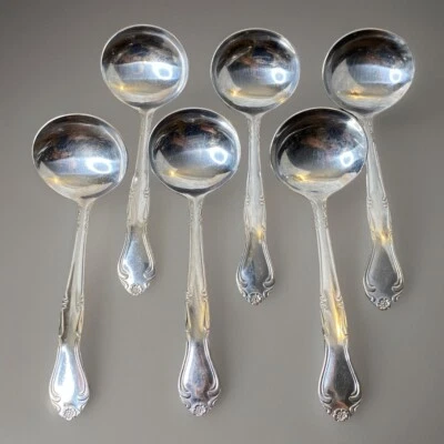 6 Update International  Claridge Pattern Stainless 18CR CHINA Soup Spoons - Image 1 of 4