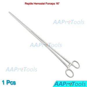 16"/40cm REPTILE Forceps HEMOSTAT TONGS LIZARD SNAKE IGUANA BEARDED DRAGON TEGU - Picture 1 of 3