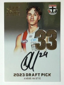 2024 Legacy Ultimate DRAFT PICK FIRMA ORO ANGUS HASTIE ST KILDA 16/85 - Imagen 1 de 3