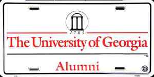 GEORGIA ALUMNI CAR TRUCK TAG LICENSE PLATE ALUMNI METAL SIGN UNIVERSITY