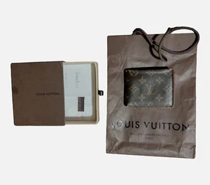 Louis Vuitton Leather Wallet 2005 M60930 Portfolio Billfold Monogram Brown Rare - Picture 1 of 11