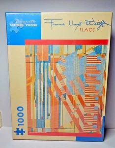 Puzzle Pomegranate FLAGS 1000 Pieces - Sealed New - Frank Lloyd Wright 2007 - Picture 1 of 4