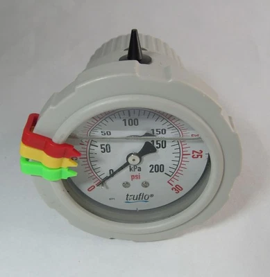 ICON PROCESS CONTROLS  TRUFLO OBS-B-P-0-30 PSI PANEL MOUNT 2-1/2" PRESSURE GAUGE - Image 1 of 4