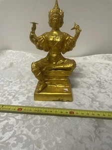 Vintage Brahma 2 Face Hindu Lord Statue Holy Rich Lucky Success Home Decoration - Picture 1 of 4