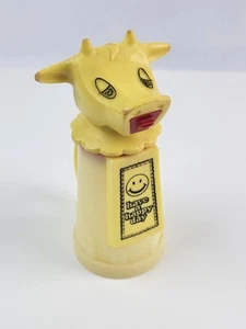 Vintage Smile Face Have A Happy Day gelbe Kuh Milchkännchen von Whirley Industries - Bild 1 von 9