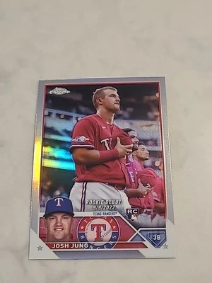 2023 Topps Chrome Update- Josh Jung (RC) Rookie Debut Refractor #USC51 RANGERS - Image 1 of 2