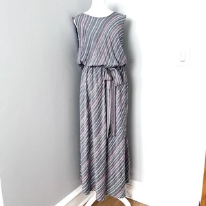 Lane Bryant Maxi Dress Womens Sz 18 Multicolor Striped Classic Feminine Nautical - Picture 1 of 19