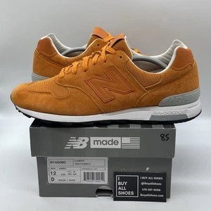 Size 12 - New Balance 1400 Suede Sneakers Orange Grey Leather (M1400WC) - Picture 1 of 9