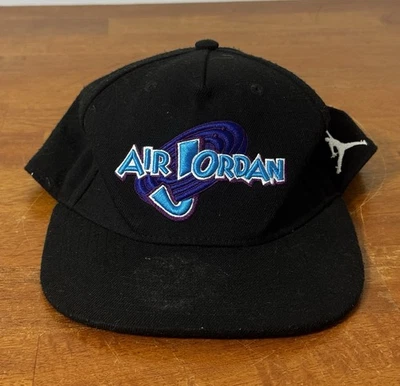 Air Jordan Youth Snapback 可调帽子 Space Jam 风格刺绣黑色 — 第 1/4 张图片
