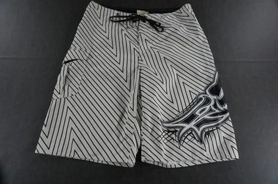 Pantalones Cortos Fox Racing Para Hombres 34 Negro Blanco Board Shorts Surf Natación Cordón Cabeza de Zorro Foto 1 de 4