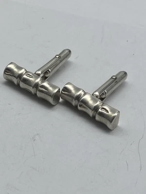 蒂芙尼纯银竹袖扣 11.2 克 — 第 1/4 张图片